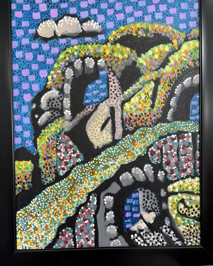 Jason Graves — "Sky Garden"**  21.5″ × 28″ · Acrylic · Value $500 · Starting bid $300
