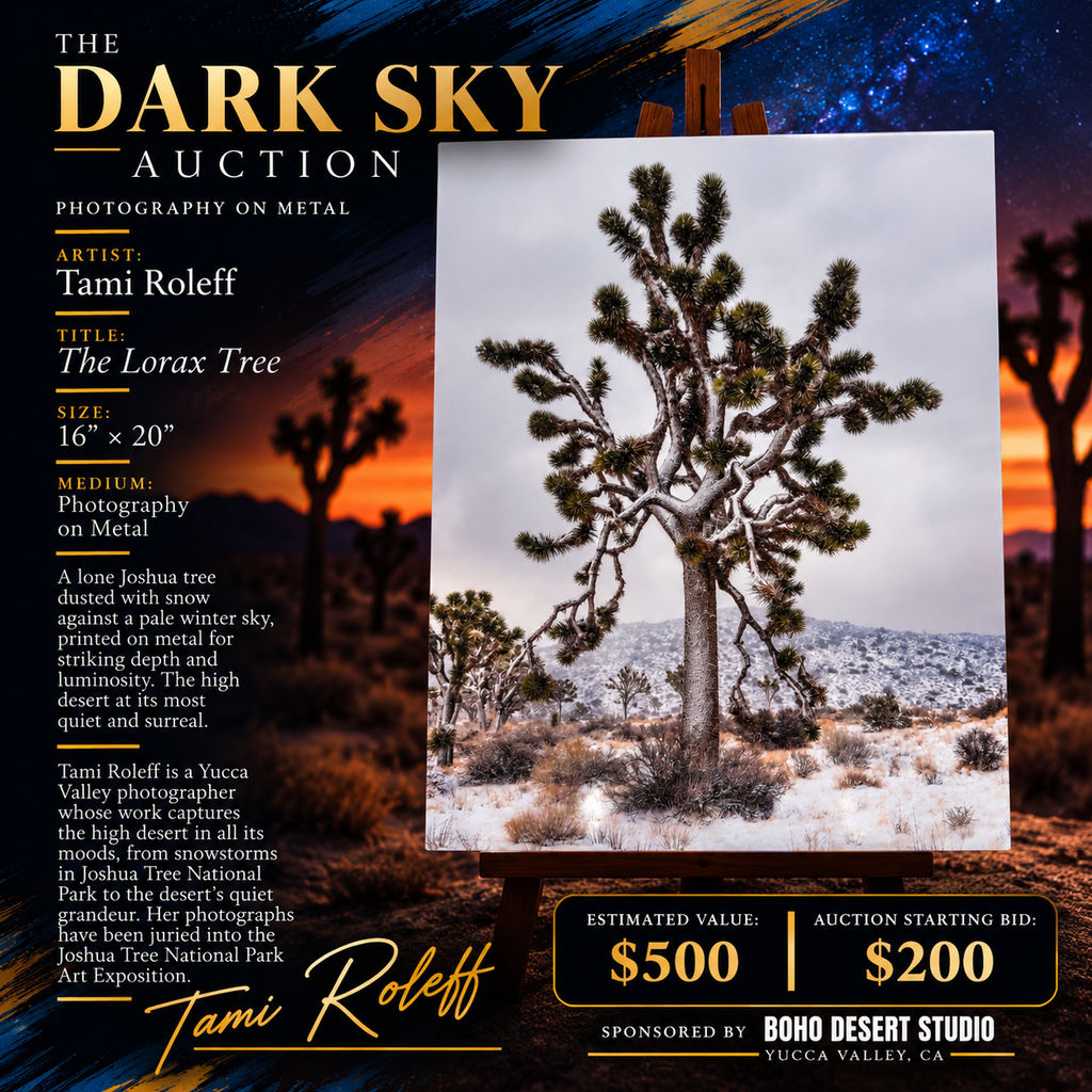 Tami Roleff — "The Lorax Tree"**  16″ × 20″ · Photography on Metal · Value TBD · Starting bid $200