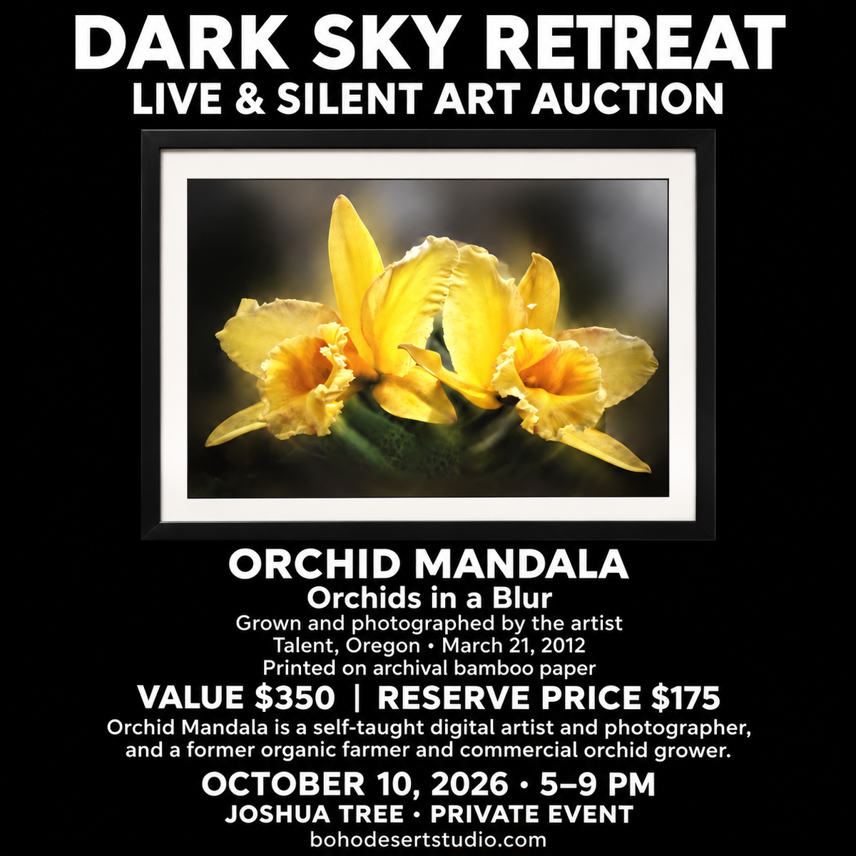 Orchid Mandala Digital Photography Value 350 start 175